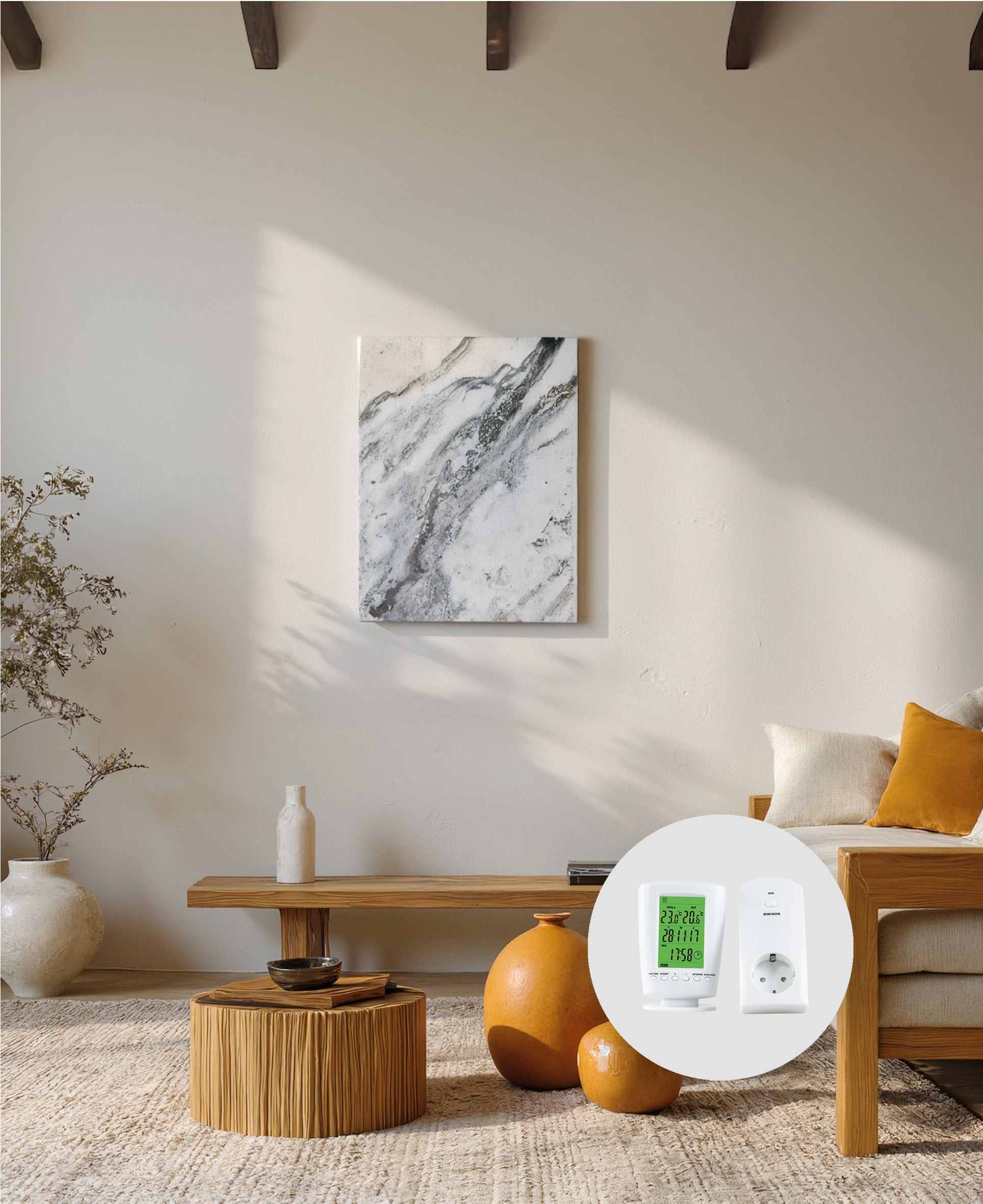 Infraroodverwarming 500 watt gemaakt van natuursteen - Qarama (B -Goods)