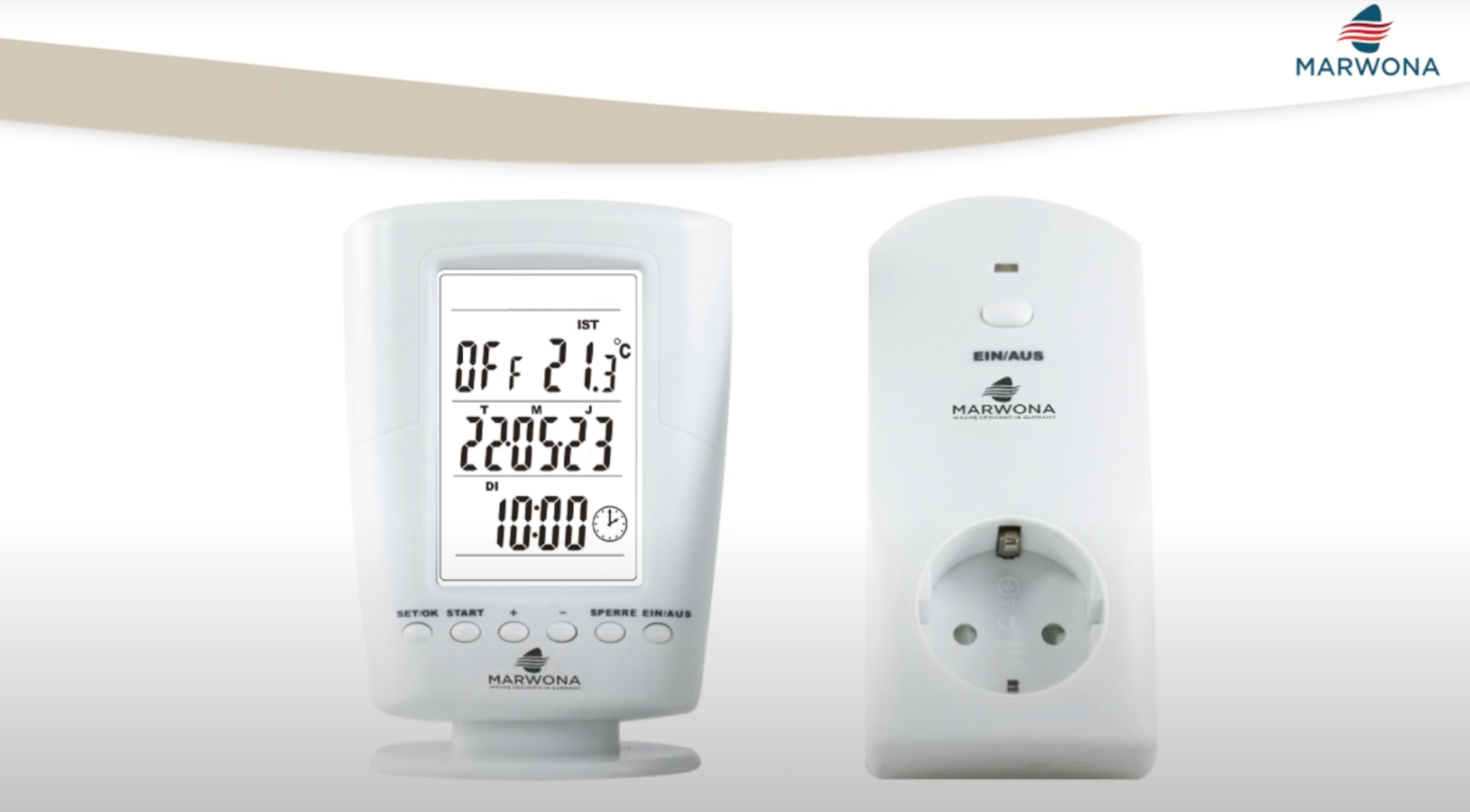 Wie stelle ich das Marwona TF1 Funkthermostat richtig ein?