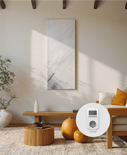 Natuursteen infrarood verwarming 800 watt - bianco