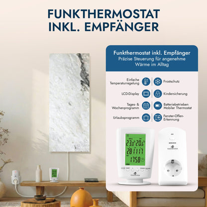 Natursteinheizung 800 Watt inkl. Thermostat