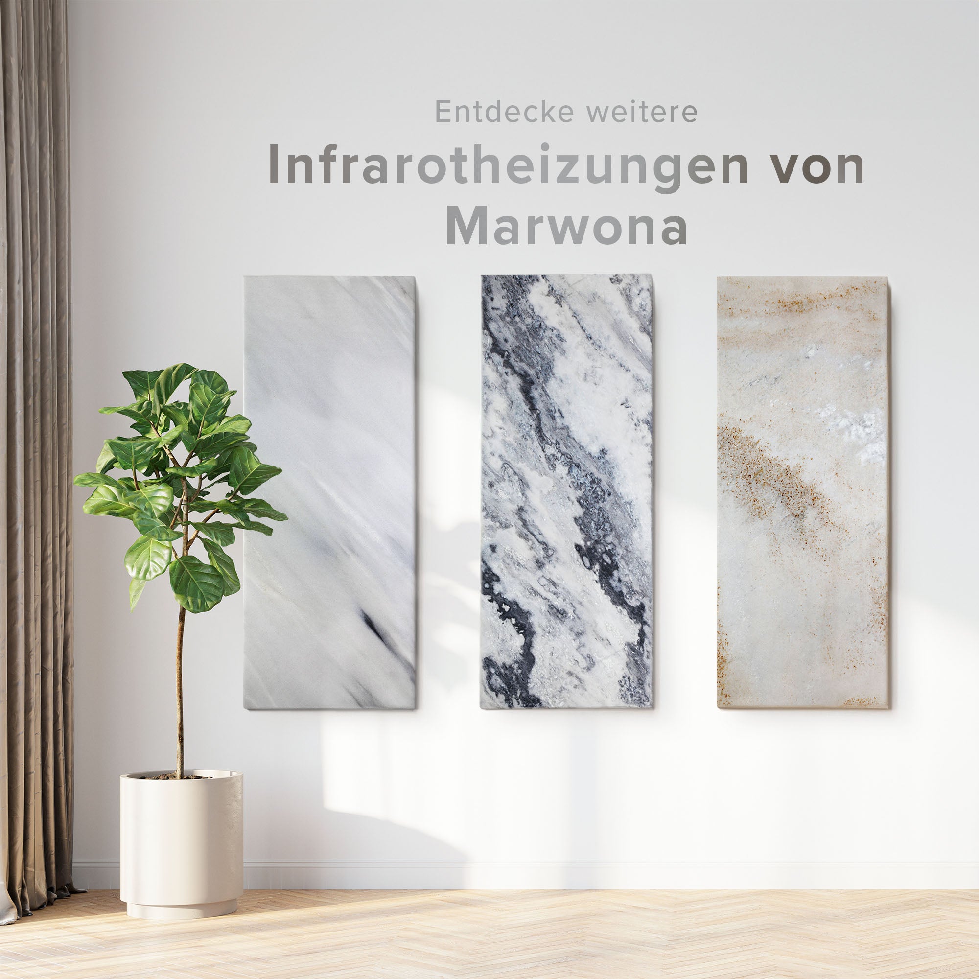 Marmor Infrarotheizung 800 Watt inkl. Standfuß - Lymonit